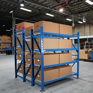 מדפי אחסון תעשייתיים חדשים, פלדה בינונית, קיבולת 500 ק\\\"ג/רמה, לטיפול לוגיסטי, פשוטים. - Product Image 6