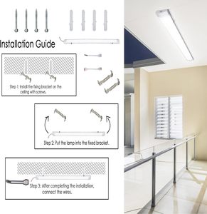 Cecaylie 36W LED Wet Room Light 120cm Tubo LED 4000K 3060LM Lámpara de taller conectable Luz de techo Tubo <span class=keywords><strong>fluorescente</strong></span> para Wet Room - Product Image 5
