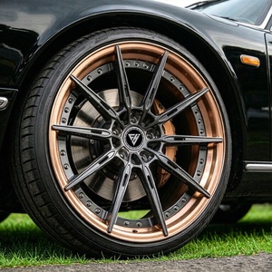 Rines Forjados de Aleación de Aluminio Dorado de 18 19 20 21 22 Pulgadas, Cóncavos y Pulidos, de 2 Piezas, Personalizados FHJ, Compatibles con Benz, Ferrari, <span class=keywords><strong>Audi</strong></span> <span class=keywords><strong>A1</strong></span> A3 - Product Image 4