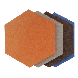 Panneaux acoustiques muraux en polyester PET de qualité supérieure avec NRC 1.0, taille 30x30cm, panneaux absorbants du son colorés pour hôtels modernes - Product Image 1