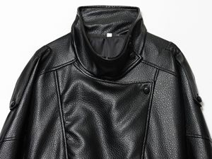 Chaqueta de piel sintética de lichi estilo europeo-americano para <span class=keywords><strong>mujer</strong></span>, nueva colección de otoño 2025, en stock para comercio exterior transfronterizo de la empresa. - Product Image 5