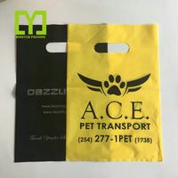 Sac à provisions réutilisable personnalisé avec logo impression par héliogravure à poignée en plastique PE découpé sur la surface du sac rétractable