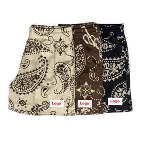 All'ingrosso <span class=keywords><strong>pantaloncini</strong></span> sportivi estivi de hombre gym stampati a doppio strato personalizzati streetwear active wear <span class=keywords><strong>bandana</strong></span> mesh shorts produttore - Product Image 2