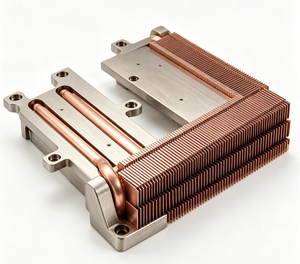 Disipador de Calor Pasivo de Cobre OEM Personalizado, Enfriador de CPU para Servidor sin Ventilador, Aleta de Aluminio, 1U 2U Rack, Servidor AI, FPGA, <span class=keywords><strong>GPU</strong></span>, Mecanizado CNC - Product Image 2