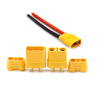 Adaptateur de batterie au lithium de haute qualité Orange XT90 XT90H mâle/femelle en alliage de cuivre IP40 500V 35A 2 broches pour drone UAV RC