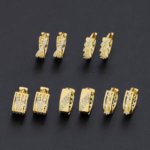 Venta Directa Jxx, Precio al por Mayor, Pendientes de Circonita Cúbica Chapados en Oro de 24k, Estilo Clásico, Moda para Mujer, para Bodas y Fiestas - Product Image 1