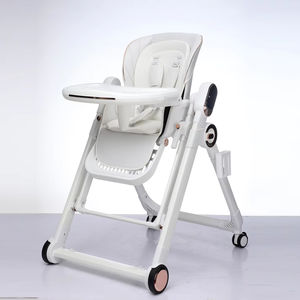 Chaise haute populaire en promotion, chaise haute pour bébé, plateau multicouche multifonctionnel haut <span class=keywords><strong>de</strong></span> gamme et écologique, roues silencieuses détachables - Product Image 1