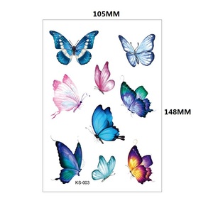 Tatuajes Temporales Impermeables Coloridos <span class=keywords><strong>de</strong></span> Sirena, Mariposa y <span class=keywords><strong>Estrella</strong></span> <span class=keywords><strong>de</strong></span> <span class=keywords><strong>Mar</strong></span> para Niñas y Niños, Certificados CE EN71, Fáciles <span class=keywords><strong>de</strong></span> Usar - Product Image 4