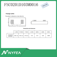 Condensateur en silicium NYFEA FSC0201D103M0016 10nF 16V pour équipement de test numérique haute vitesse, systèmes RF et micro-ondes