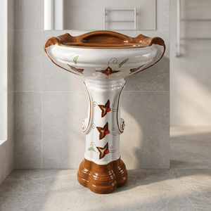 Lavabo de Pedestal Cuadrado de Granito Ecológico de Lujo Moderno para Uso Hospitalario - Product Image 3