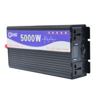 Convertisseur d'énergie solaire à onde sinusoïdale pure 5000W avec écran LCD, double prise DC12V/24V/48V/60V/72V vers AC110V/220V, pour maison, camping-car, hors réseau