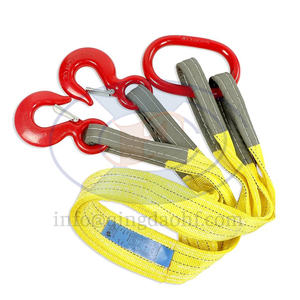 Eslinga de elevación de cuatro patas ajustable HF con cadena de aleación Eslinga de correa de poliéster con cadena de elevación <span class=keywords><strong>y</strong></span> grillete - Product Image 1