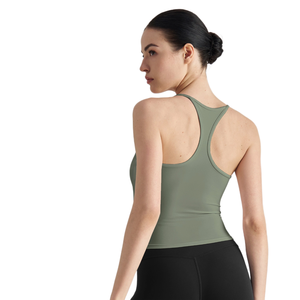 Nouveau débardeur de sport sans manches à dos nageur en maille de haute qualité à séchage rapide avec logo personnalisé, débardeur de yoga, débardeur uni sans manches - Product Image 6