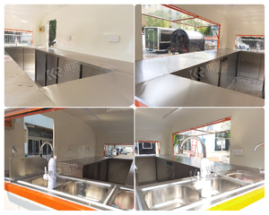 Remorque alimentaire de style vintage, camion à café mobile, remorque de restauration rétro pour glaces, entreprise de restauration de rue commerciale - Product Image 4