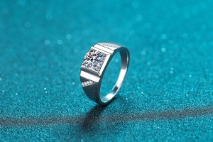 Premium Quality Moissanite Diamond <b>Ring</b> for <b>Men</b> for Wedding Engagement and Daily Wear Available At Affordable Price - Product Image 5