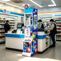 Mini machine à griffes à retour sur investissement rapide, peu encombrante, personnalisable, à monnayeur, pour la distribution de peluches et de cadeaux, console de jeu d'arcade professionnelle