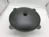 Pot de camping en fonte de différentes tailles, four néerlandais, chaudron pré-assaisonné, Qazan, Uzbek, Kazan, Wok