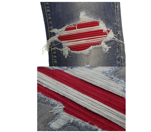 LILUO 2024 <span class=keywords><strong>Jeans</strong></span> da <span class=keywords><strong>Uomo</strong></span> Strappati Blu in Denim Slim <span class=keywords><strong>Fit</strong></span> con Cerniera, in Cotone Intrecciato alla Moda - Product Image 2