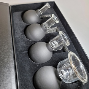 Ensemble de ventouses à presser à la main, 2 pièces, noir et blanc, dédié au <span class=keywords><strong>visage</strong></span>, lifting du <span class=keywords><strong>visage</strong></span>, ventouses <span class=keywords><strong>en</strong></span> caoutchouc et <span class=keywords><strong>en</strong></span> <span class=keywords><strong>verre</strong></span>, massage sous vide, ventouses Hijama, pot cosmétique - Product Image 6