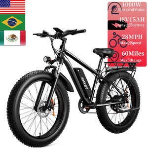 Bicicleta Eléctrica de 1000W, Batería de 48V 15AH, Neumáticos Gruesos, Bicicleta Eléctrica de 26 Pulgadas <span class=keywords><strong>X</strong></span> 4 Pulgadas para Nieve y Playa, 7 Velocidades, 28MPH, para Adultos - Product Image 1