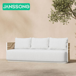 Muebles de exterior de aluminio, cuerda de mimbre tejido de mimbre, juego de sofá de jardín, juego de muebles de Patio, sofá de jardín de Metal para Hotel - Product Image 6