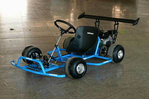 Carrito de Derrape Clásico Azul 200CC, Motor de Gasolina de 4 Tiempos, Chasis de Acero, Frenos de Disco Hidráulicos, Ruedas de 5 Pulgadas, Transmisión por Cadena, Uso en Exteriores, <span class=keywords><strong>Go</strong></span>-Kart - Product Image 2