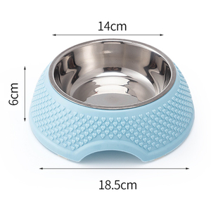 Bols pour chiens en plastique écologique avec bassin en acier inoxydable pour animaux de compagnie Nettoyage facile Ustensiles de nourriture pour animaux de compagnie - Product Image 5