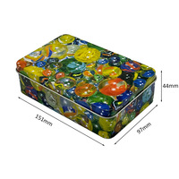 Boîte en métal rectangulaire avec couvercle, impression photo couleur, design marbré, boîte de rangement décorative pour cadeaux, vente en gros directe d'usine