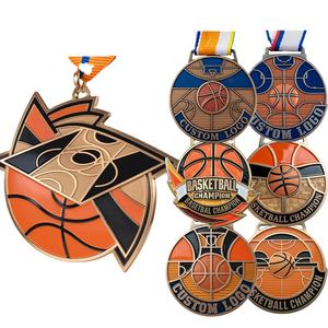 بيع بالجملة من مصنع PeaKeen شعار مخصص ميداليات ذهبية لكرة السلة للنادي والجوائز - Product Image 1