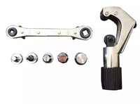 Kit profesional de abolladura doble para aire acondicionado, herramienta de expansión de abolladura de tubo de refrigeración de cobre, 10 unidades