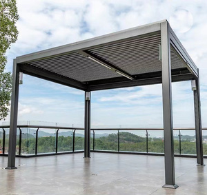 Patio esterno di lusso motorizzato retrattile patio automatico feritoia tetto impermeabile parcheggio pergola 6x6 alluminio esterno - Product Image 1