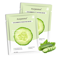 PUQIANNA Fabricant direct MASQUE HYDRATANT AU CONCOMBRE Hydratation profonde Hyaluronate de sodium Blanchissant visage beauté masque facial