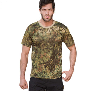 Camiseta Táctica de Camuflaje para Hombre, Impresión Digital, Ecológica, de Secado Rápido, Poliéster/Algodón de Alta Calidad, Cuello Redondo, Manga Corta - Product Image 4