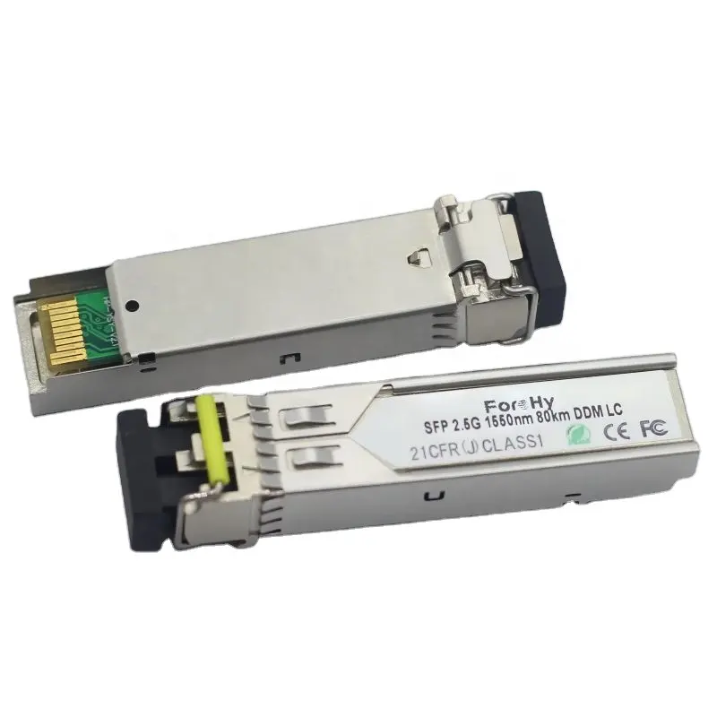 OEM 2.5g dwdm SFP + Thu phát quang với 80km LC kết nối bao gồm DDM sợi mô-đun sợi quang thiết bị