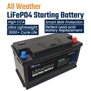 OEM 공급업체 12V 80Ah LiFePO4 SUV 시동 배터리 (저온 시동 또는 고전류 부하용), 1000CCA 시동 배터리 - Product Image 1