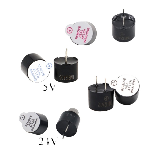 10pcs 12095 Integrated Active Buzzer 3V 5V 12V 24V Magnetic Alarm Ringer 12*9.5mm Mini Active Piezo Buzzers for Arduino