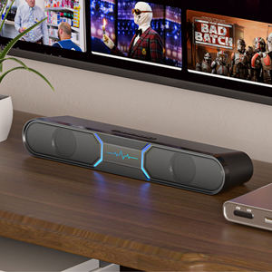 ลำโพงซาวด์บาร์บลูทูธแบบตั้งโต๊ะ พร้อมไฟ RGB เสียงสเตอริโอ ช่องต่อ USB/AUX สำหรับพีซี ทีวี แล็ปท็อป ระบบเสียงภายในบ้าน - Product Image 6