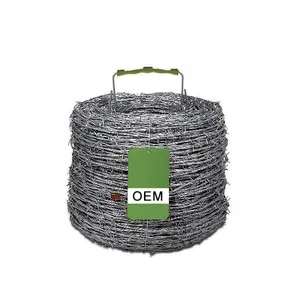 Factory Sale 500m Per Roll Low Price Prison Barb Wire Fence Electric Hot Dipped Galvanized Barbed Wire