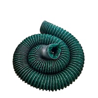 Tuyau d'air flexible industriel en tissu composite PVC ignifuge, vert, à trois couches, pour extraction et distribution de fumée