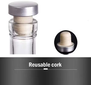 Bouteilles en verre transparent de 16 oz pour brassage maison avec bouchons en liège et capsules thermorétractables de type Bordeaux, capacité de 50 ml pour vin et jus - Product Image 2