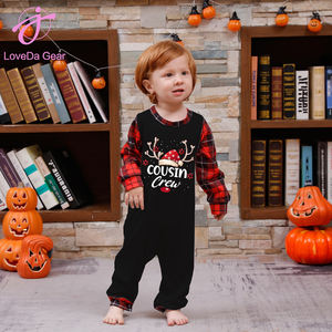 Loveda بيع بالجملة الشتاء عيد الميلاد المطبوعة الملابس المنزلية الأم والطفل دعوى منقوشة خليط مجموعة منامة - Product Image 5