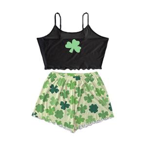 Conjuntos de ropa de dormir de verano para mujeres europeas y americanas, camisola Sexy, pantalones cortos, traje de Pijama estampado de dibujos animados, ropa de dormir - Product Image 5