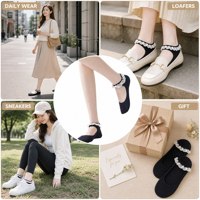 Chaussettes invisibles pour femmes avec bordure en dentelle personnalisée OEM, sangle élastique à la cheville, chaussettes élégantes et douces pour femmes, logo personnalisé