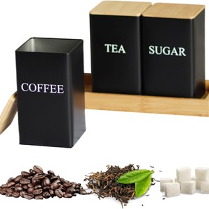 Tre hiện đại sáng tạo đơn giản gió sắt nghệ thuật trà và cà phê có thể lưu trữ vuông tre bìa cho đồ ăn nhẹ bán buôn - Product Image 3