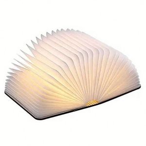 Custom Promotional Novelty Gift Portable Led Bamboo Book Light <b>Folding</b> Night Light USB Rechargeable 6-10H Lighting <b>Table</b> Lamp - Product Image 3