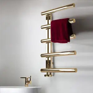 Luxury Retro Radiator Traditional Towel Warmer Heater Gold Stainless Steel Electric Towel Warmer With Uv Sterlizer