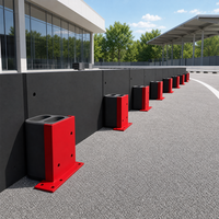 Barreras de Seguridad Resistentes a Impactos de Goma y Acero para Pistas de Carreras, Base de Soporte para Placas de Pista