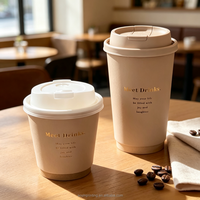 Gobelets à café jetables en papier 8oz 12oz 16oz avec logo personnalisé, à paroi simple, pour boissons chaudes, vente en gros, fournisseur direct d'usine