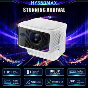 Mok hy350max 8K Android TV máy chiếu xách tay 4K Mini rạp hát tại nhà 1080p Video 14 rạp chiếu phim rạp chiếu phim 5G Wifi ngắn ném - Product Image 2