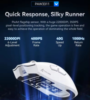 Mouse Inalámbrico Attack Shark X11 Ligero PAW3311 para E-sports y Juegos en Computadora y Laptop con Tres Modos de Conexión Inalámbrica BT